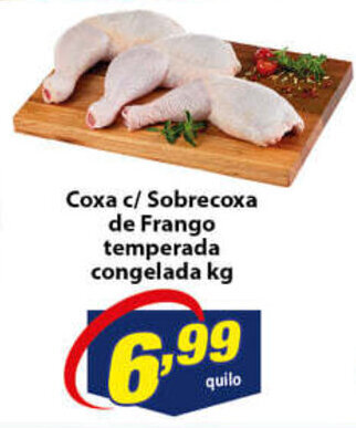 Vencedor Atacadista Coxa c/ Sobrecoxa de Frango temperada congelada 1kg oferta