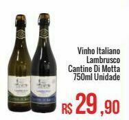 Mart Minas Vinho italiano lambrusco cantine di motta 750ml oferta