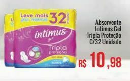 Mart Minas Absorvente intimus gel tripla proteção c/32 oferta
