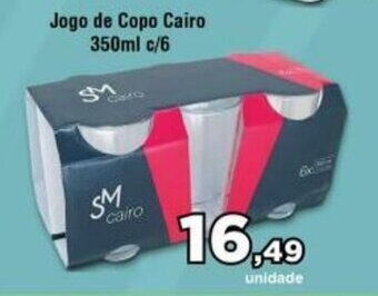 Copercana Jogo de Copo Cairo 350ml c/6 oferta