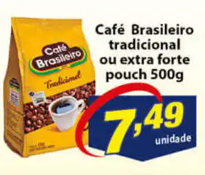 Vencedor Atacadista Cafe Brasileiro tradicional ou extra forte pouch 500g oferta