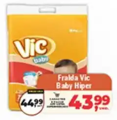 Safra Supermercados Fralda Vic Baby Hiper oferta