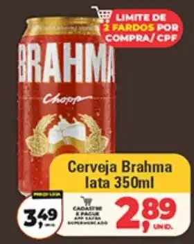 Safra Supermercados Cerveja Brahma lata oferta