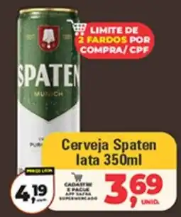 Safra Supermercados Cerveja Spaten lata oferta