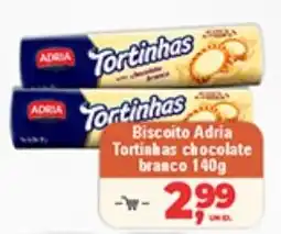 Safra Supermercados Biscoito Adria Tortinhas chocolate branco oferta