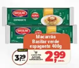 Safra Supermercados Macarrão Basilar verde espaguete oferta