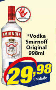 Vencedor Atacadista Vodka Smirnoff Original 998ml oferta