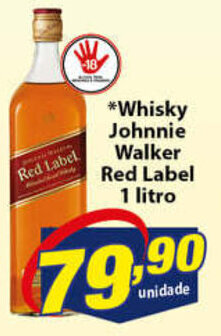 Vencedor Atacadista Whisky Johnnie Walker Red Label 1L oferta