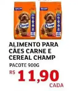 Assaí Atacadista Alimento para cães carne e cereal champ pacote oferta