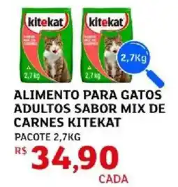 Assaí Atacadista Alimento para gatos adultos sabor mix de carnes kitekat oferta