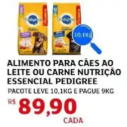 Assaí Atacadista Alimento para cães ao leite ou carne nutrição essencial pedigree oferta