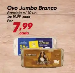 Dia Ovo Jumbo Branco Bandeja c/ 10 un. oferta