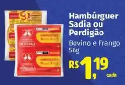 Supermercados Mateus Hambúrguer Sadia ou Perdigão oferta