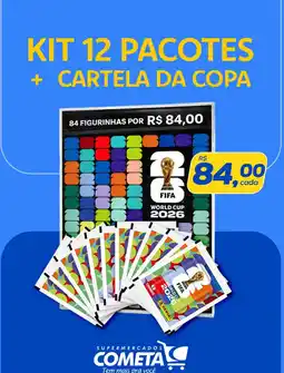 Cometa Supermercados Kit 12 pacotes + cartela da copa oferta