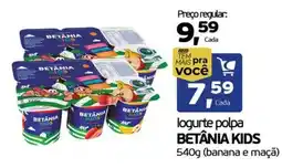 Cometa Supermercados logurte polpa BETÂNIA KIDS oferta