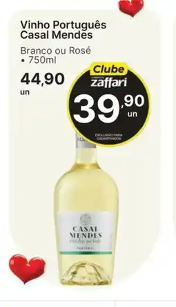 Comercial Zaffari Vinho Português Casal Mendes oferta