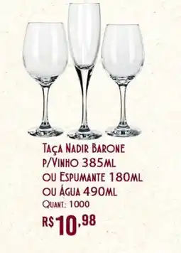 Giassi Supermercados TAÇA NADIR BARONE P/VINHO 385ML oferta
