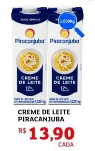 Assaí Atacadista Creme de leite piracanjuba oferta