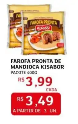 Assaí Atacadista Farofa pronta de mandioca kisabor pacote oferta
