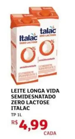 Assaí Atacadista Leite longa vida semidesnatado zero lactose italac oferta