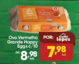 Lopes Supermercados Ovo Vermelho Grande Happy Eggs c/10 oferta