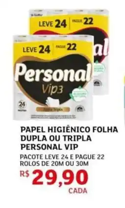 Assaí Atacadista Papel higiênico folha dupla ou tripla personal vip oferta