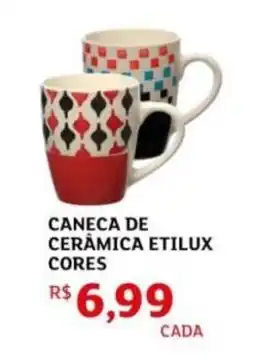 Assaí Atacadista Caneca de cerâmica etilux cores oferta
