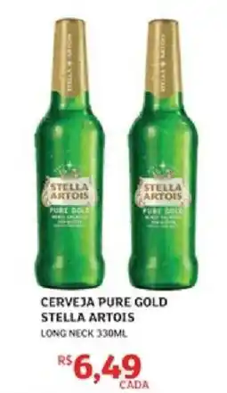 Assaí Atacadista Cerveja pure gold stella artois long neck oferta