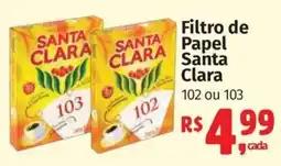 Supermercados Mateus Filtro de Papel Santa Clara 102 ou 103 oferta