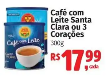 Café com Leite Santa Clara ou 3 Corações