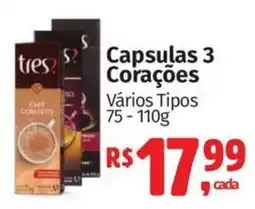 Supermercados Mateus Capsulas 3 Corações oferta