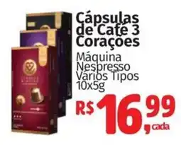 Supermercados Mateus Cápsulas de Cafe 3 Corações oferta