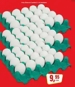 Rede Supermarket Ovos Brancos Cartela C/ 20 Unidades oferta