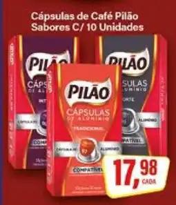 Rede Supermarket Cápsulas de Café Pilão Sabores C/ 10 Unidades oferta
