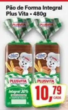 Rede Supermarket Pão de Forma Integral Plus Vita - 480g oferta