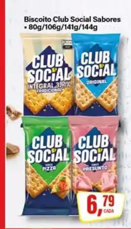 Rede Supermarket Biscoito Club Social Sabores oferta