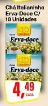 Rede Supermarket Chá Italianinho Erva-Doce C/ 10 Unidades oferta