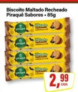 Rede Supermarket Biscoito Maltado Recheado Piraquê Sabores - 85g oferta
