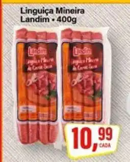 Rede Supermarket Linguiça Mineira Landim oferta