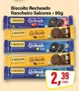 Rede Supermarket Biscoito Recheado Rancheiro Sabores oferta