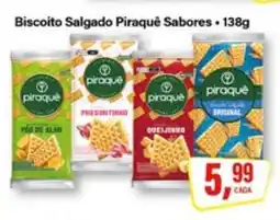 Rede Supermarket Biscoito Salgado Piraquê Sabores oferta