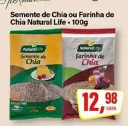 Rede Supermarket Semente de Chia ou Farinha de Chia Natural Life - 100g oferta