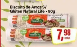 Rede Supermarket Biscoito de Arroz S/ Glúten Natural Life oferta