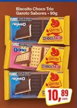 Rede Supermarket Biscoito Choco Trio Garoto Sabores oferta