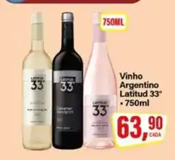 Rede Supermarket Vinho Argentino Latitud 33° oferta