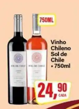 Rede Supermarket Vinho Chileno Sol de Chile oferta