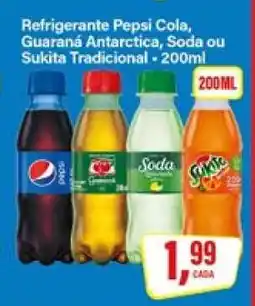 Rede Supermarket Refrigerante Pepsi Cola, Guaraná Antarctica, Soda ou Sukita Tradicional oferta