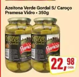 Rede Supermarket Azeitona Verde Gordal S/ Caroço Pramesa Vidro oferta