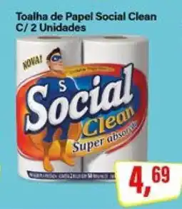 Rede Supermarket Toalha de Papel Social Clean C/ 2 Unidades oferta
