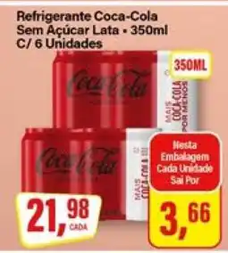 Rede Supermarket Refrigerante Coca-Cola Sem Açúcar Lata oferta